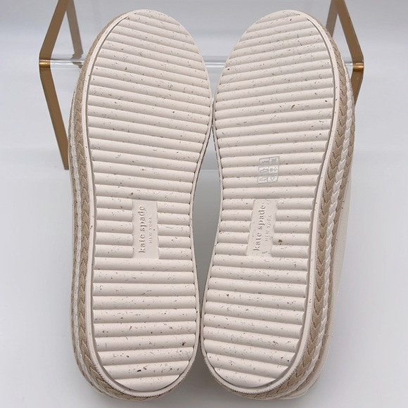Kate Spade New in Box Taylor Sneakers KG544 Cream - Picture 8 of 16